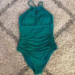 Cupshe one-piece swim suit emerald green women’s size large